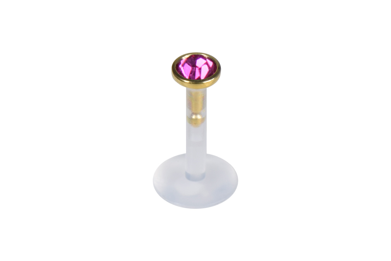 PMFK Labret Piercing mit Plug-in-System - Chirurgenstahl-Aufsatz mit Kristall ++SALE++